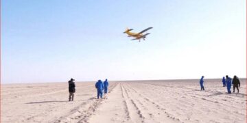 Арал теңізінің құрғаған табанына сексеуіл егу жалғасып жатыр