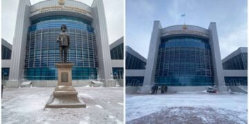 Астанада Нұрсұлтан Назарбаевтың ескерткіші алынып тасталды
