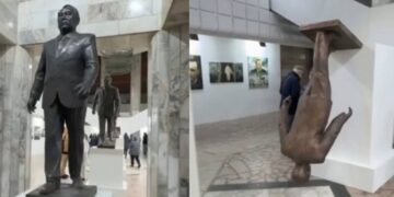 Назарбаевтың тұғырдан құлауы бейнеленген мүсіндері үшін суретші сөз естіген