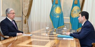 Президент Қасым-Жомарт Тоқаев Мәжіліс төрағасы Ерлан Қошановты қабылдады